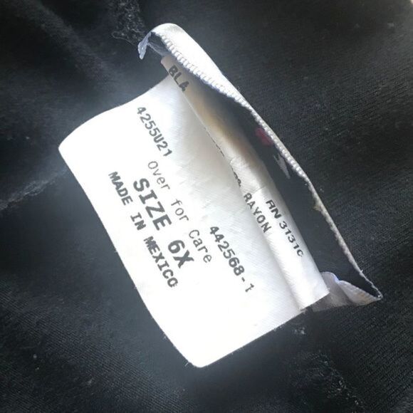 Girls black cotton gaucho pants size 6X - Picture 3 of 3